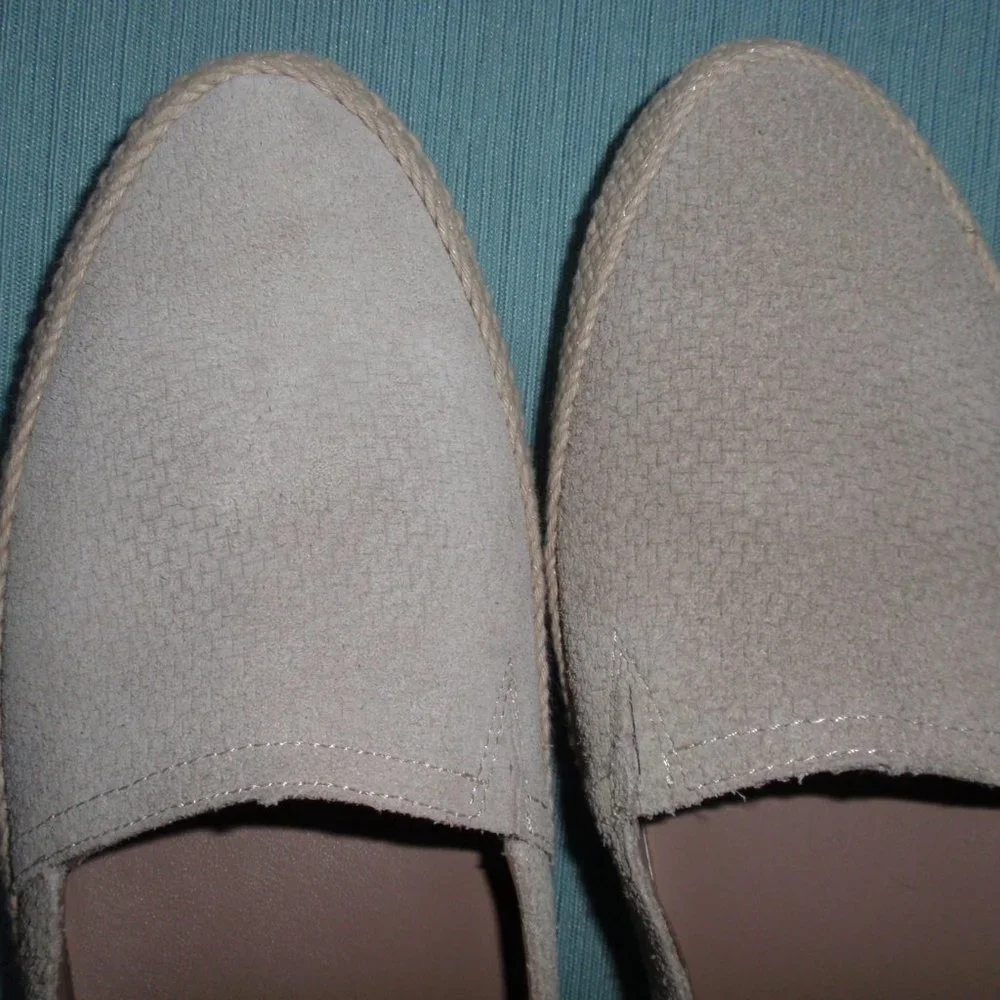 Donald Pliner Paryn Leather Tan Espadrilles Shoes Flats Slip Ons 8.5 - Picture 5 of 13